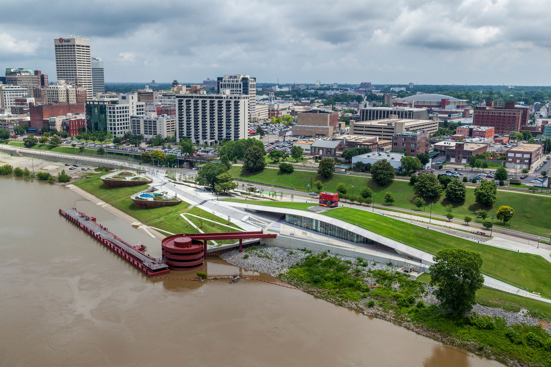 Aerial of Beale Street Landing by Wendy Whittemore