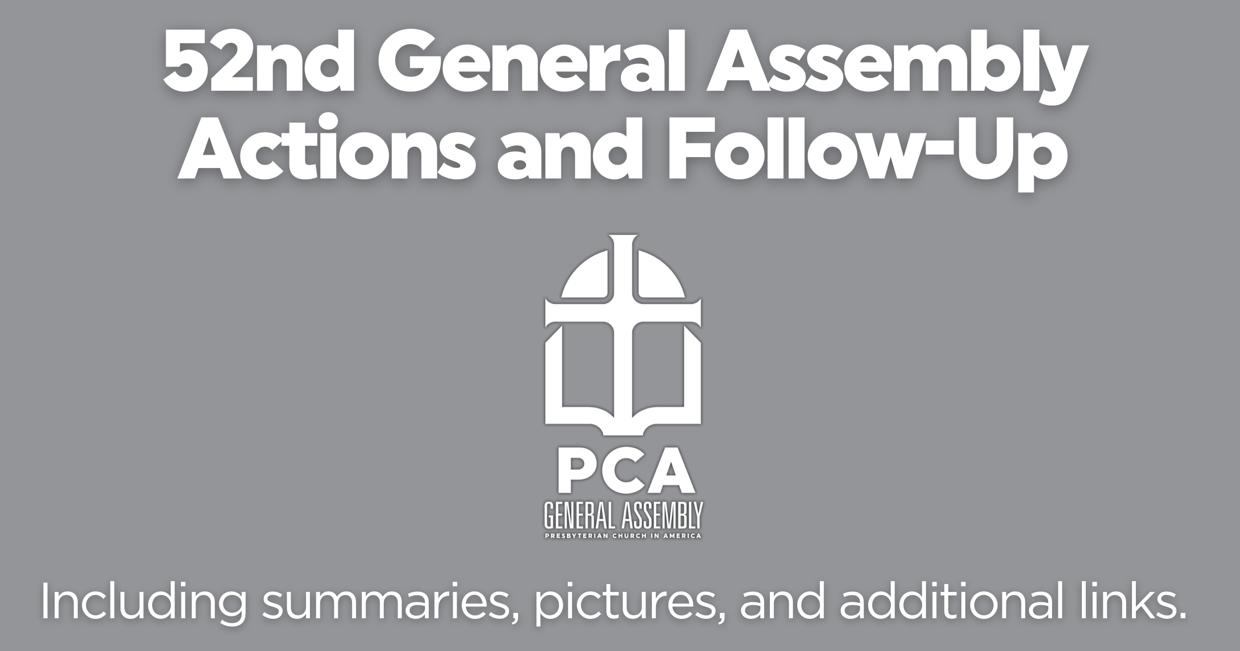 GA Sponsor Covenant Seminary